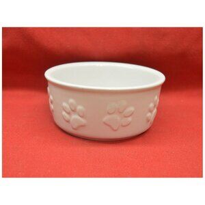 Mini Dog Bowl Heavyweight Dish Food Water Ceramic Stoneware Pet Feeder ~5"dia